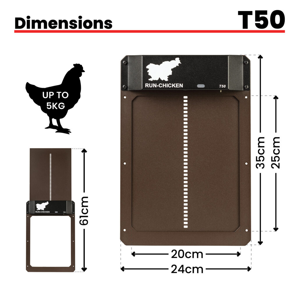 T50 Door Brown Dimensions
