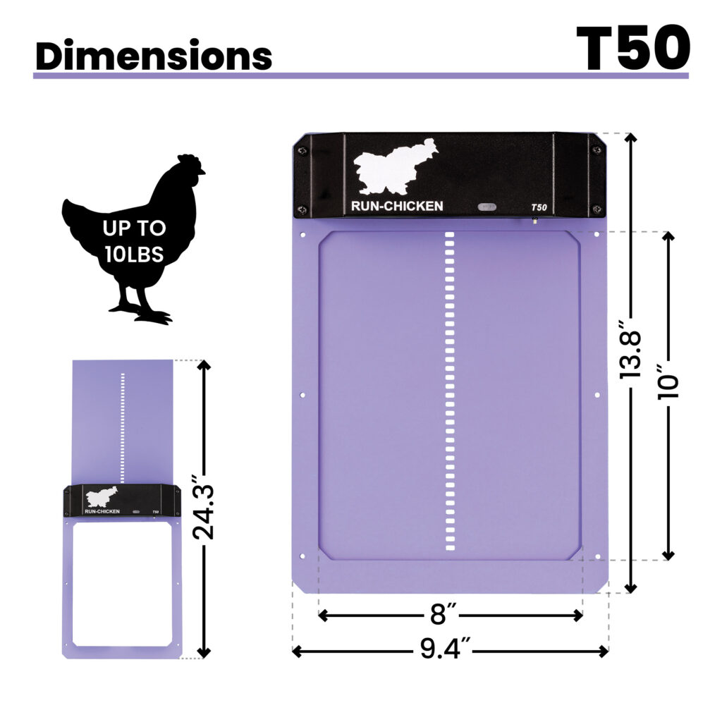 T50 Door Lavender Dimensions