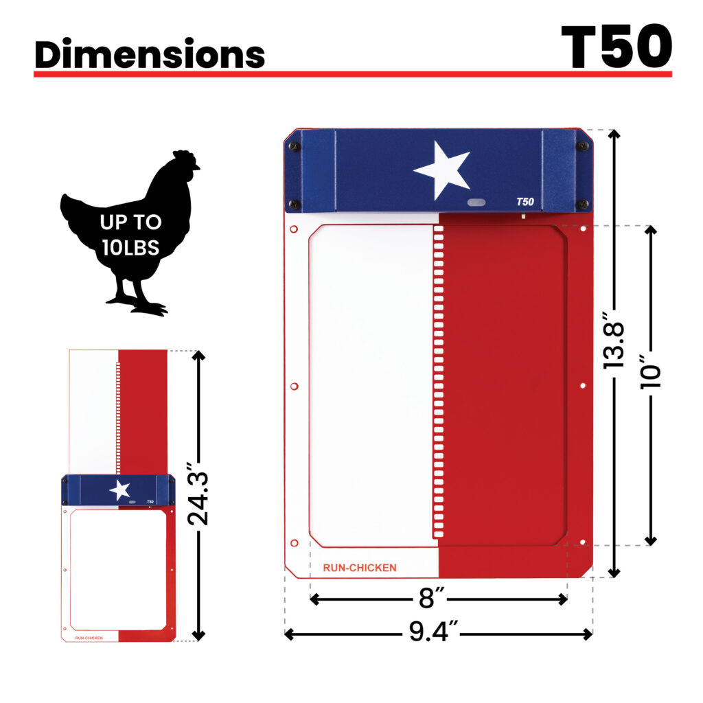 T50 Door Texas Dimensions